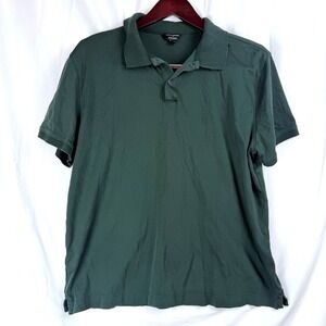Banana Republic Luxe Touch Performance Mens Dark Green Polo Shirt Size L